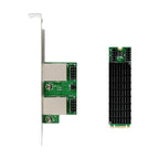 M.2 Dual Port 2.5Gbps PCIe Gigabit LAN Adapter